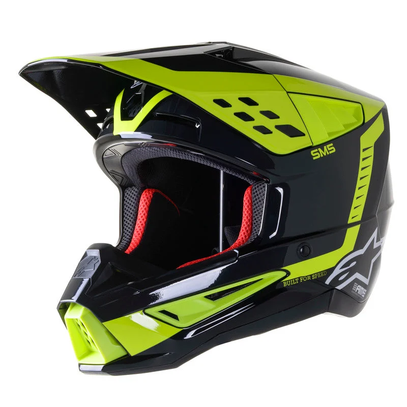 Alpinestars SM5 Beam Helmet - Black/White/Grey/Fluro Yellow