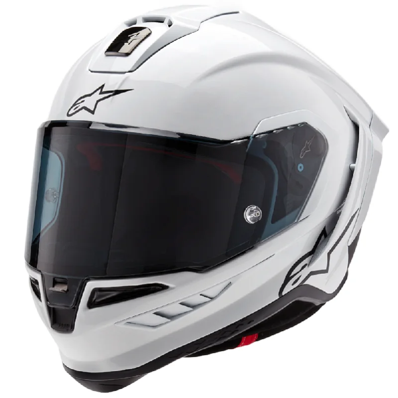 Alpinestars Supertech R10 Solid ECE 06 / FIM Full Face Helmet Gloss White / Matt Black