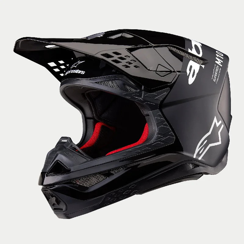 Alpinestars Supertech SM10 Flood Ece 22.06 Helmet - Black Dark Gray Matt And Gloss