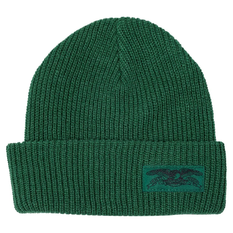 Anti Hero - Stock Eagle Label Cuff Beanie Green/Black