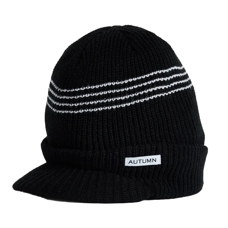 Autumn Visor Beanie - Black