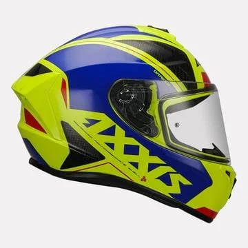 AXXIS Draken Gear Helmet Gloss Fluorescent Yellow Blue