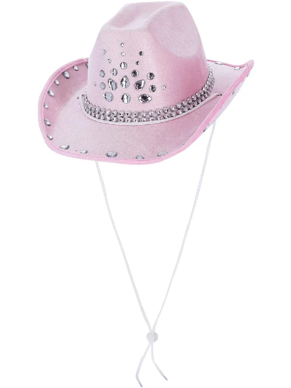 Baby Pink Rhinestone Cowboy Hat