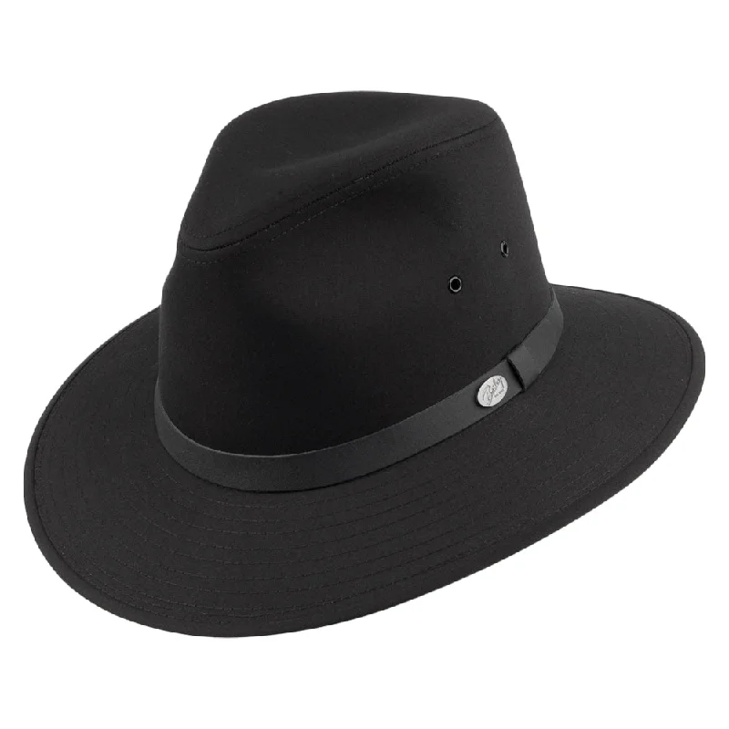 Bailey Hats Dalton Water Resistant Safari Fedora Hat - Black