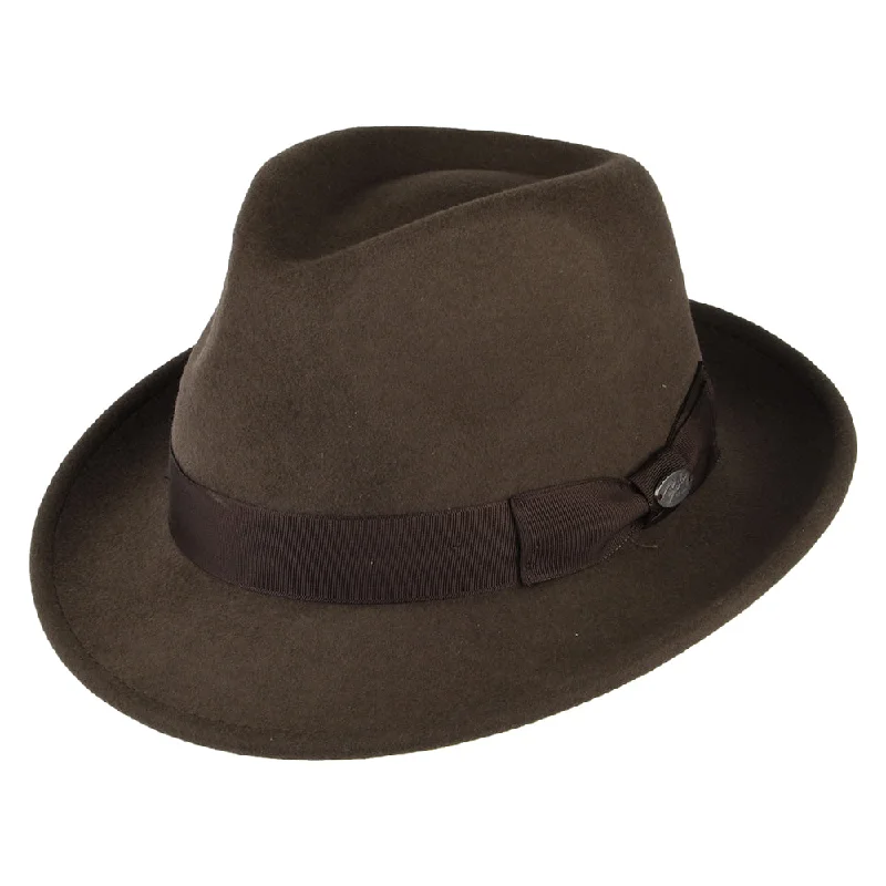 Bailey Hats Maglor Wool Felt Trilby Hat - Chocolate