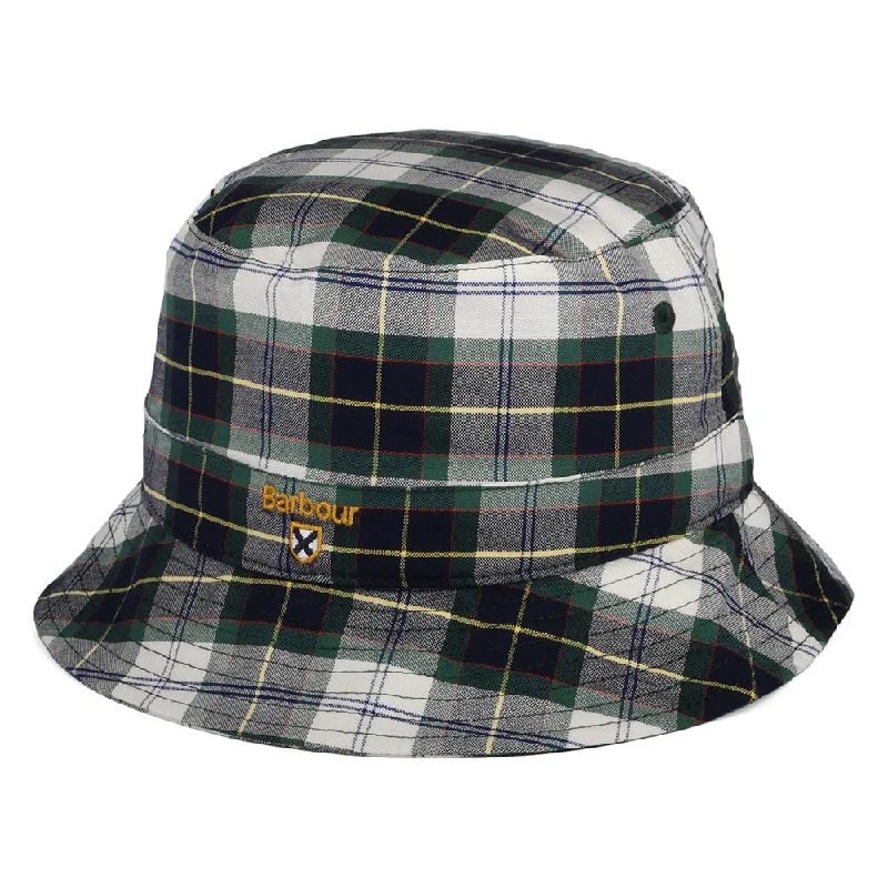 Barbour Hats Oxbridge Tartan Bucket Hat - Blue-Green