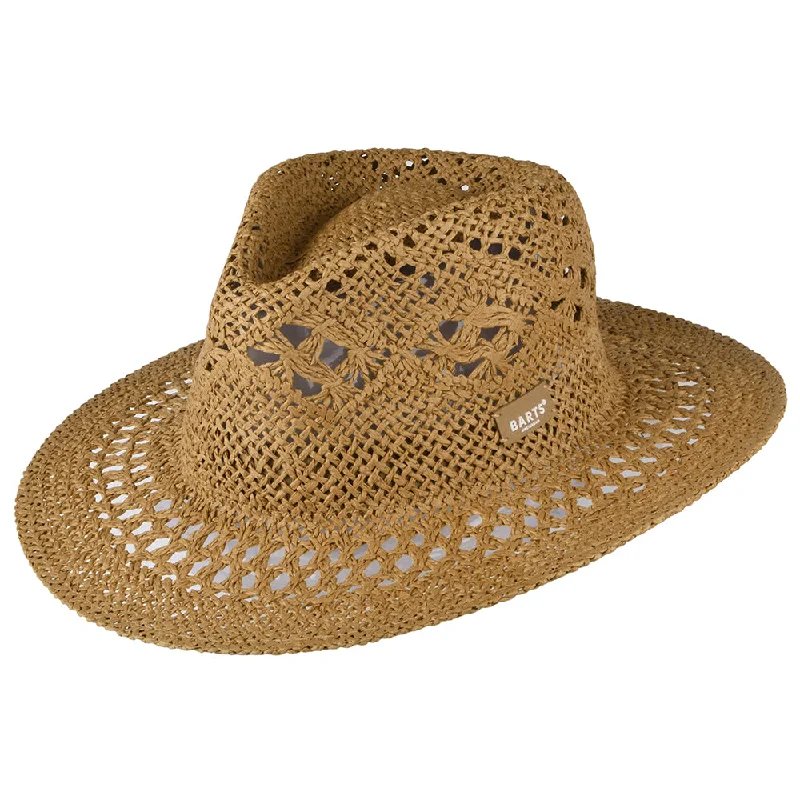 Barts Hats Aratua Vented Summer Fedora Hat - Light Brown