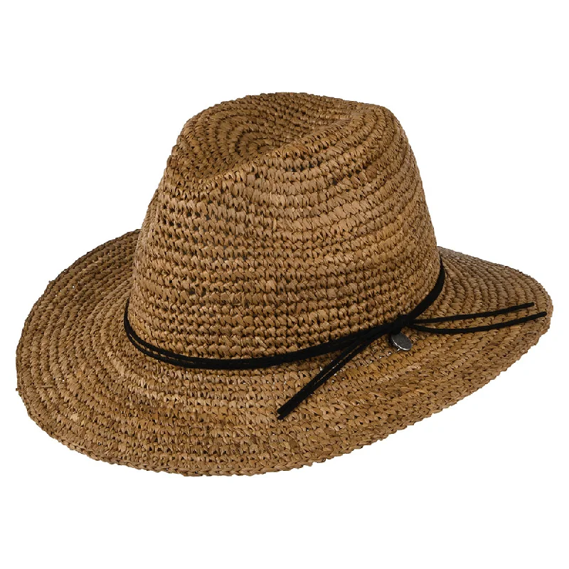 Barts Hats Celery Straw Fedora Hat - Light Brown