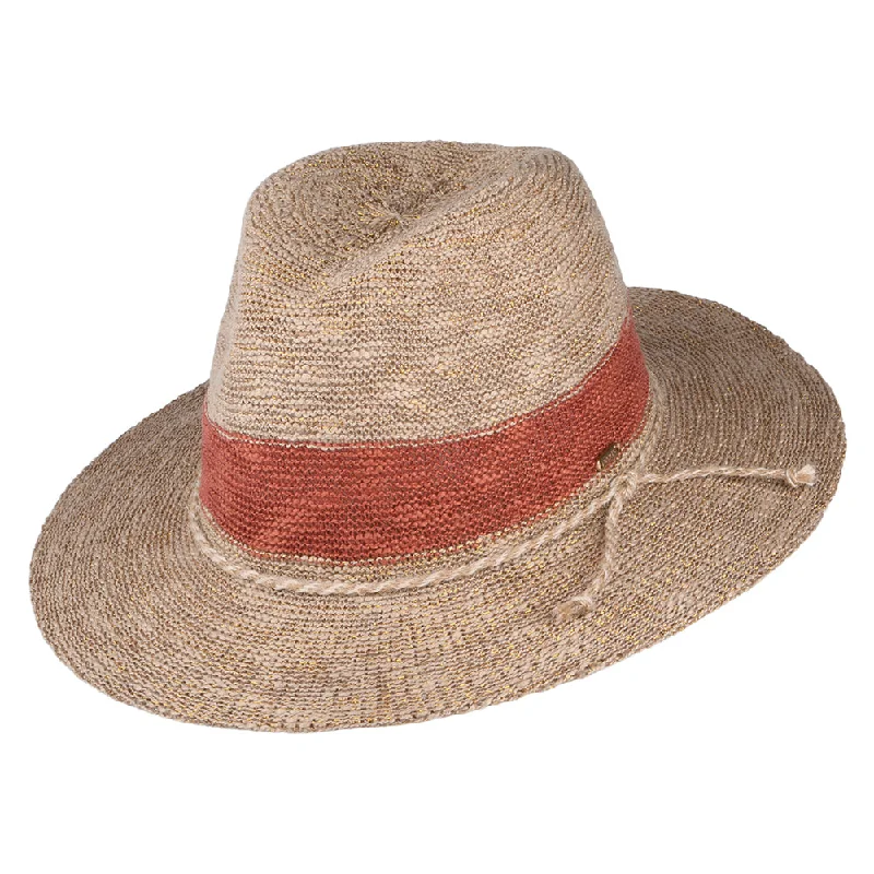 Barts Hats Ponui Fedora Hat - Light Brown-Ginger