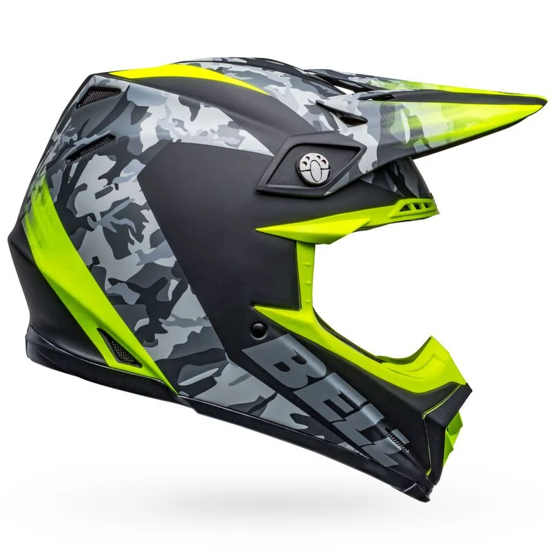 Bell Moto-9 MIPS Helmet - Black Camo/Hi-Viz/Yellow