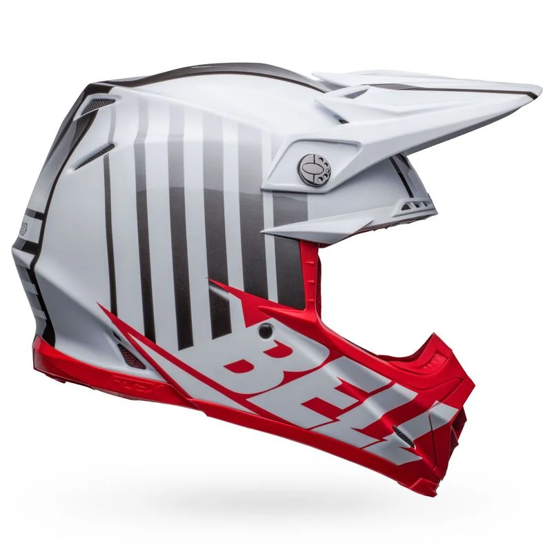 Bell Moto-9S Flex Helmet - Flex Sprint Matt/Gloss White/Red