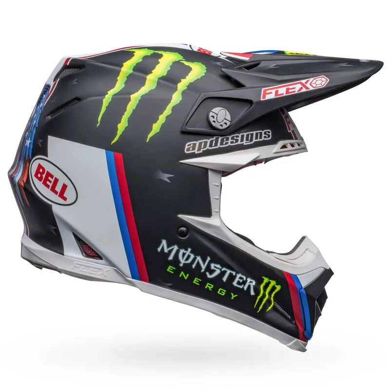 Bell Moto-9S Flex Helmet - Tomac Rep 22 Matt Black/White