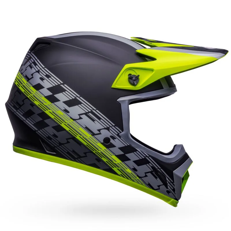 Bell MX-9 MIPS Helmet - Offset Matt Black/Hi-Viz Yellow