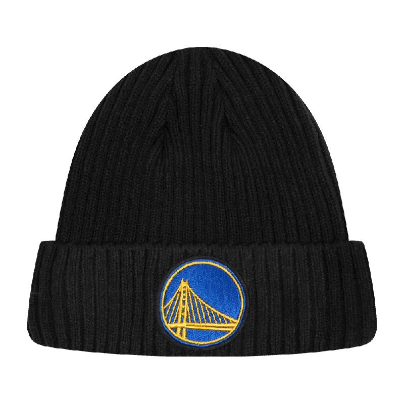 NBA GOLDEN STATE WARRIORS OLD ENGLISH BEANIE (BLACK)