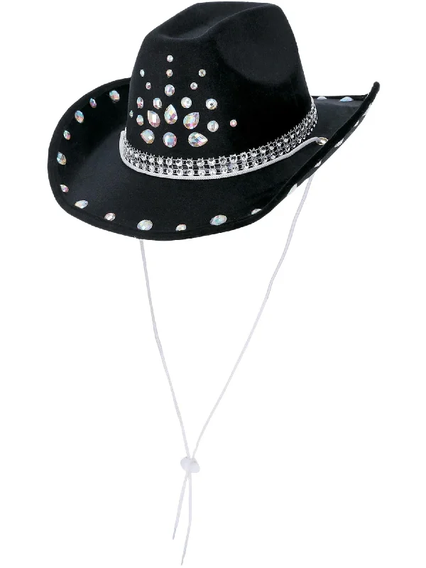 Black Rhinestone Cowboy Hat