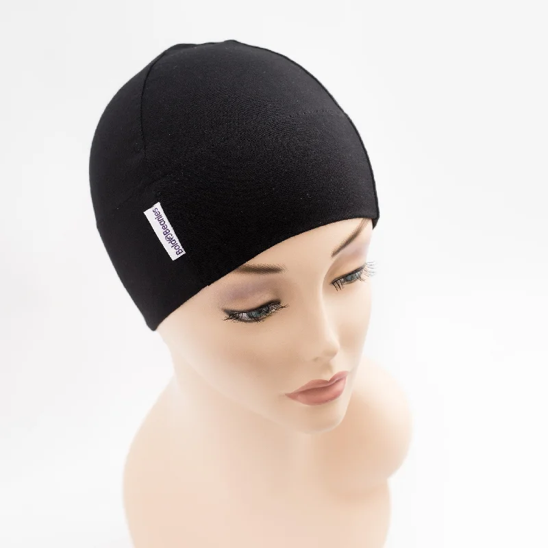 Black Women Plain Beanie Hat