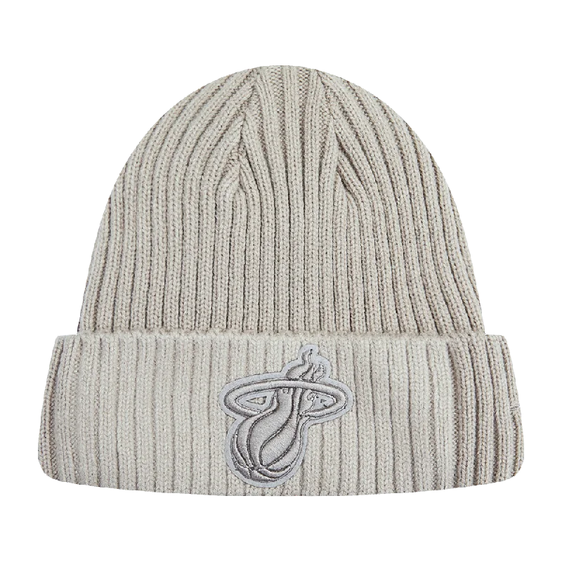 NBA MIAMI HEAT NEUTRAL BEANIE (TAUPE)