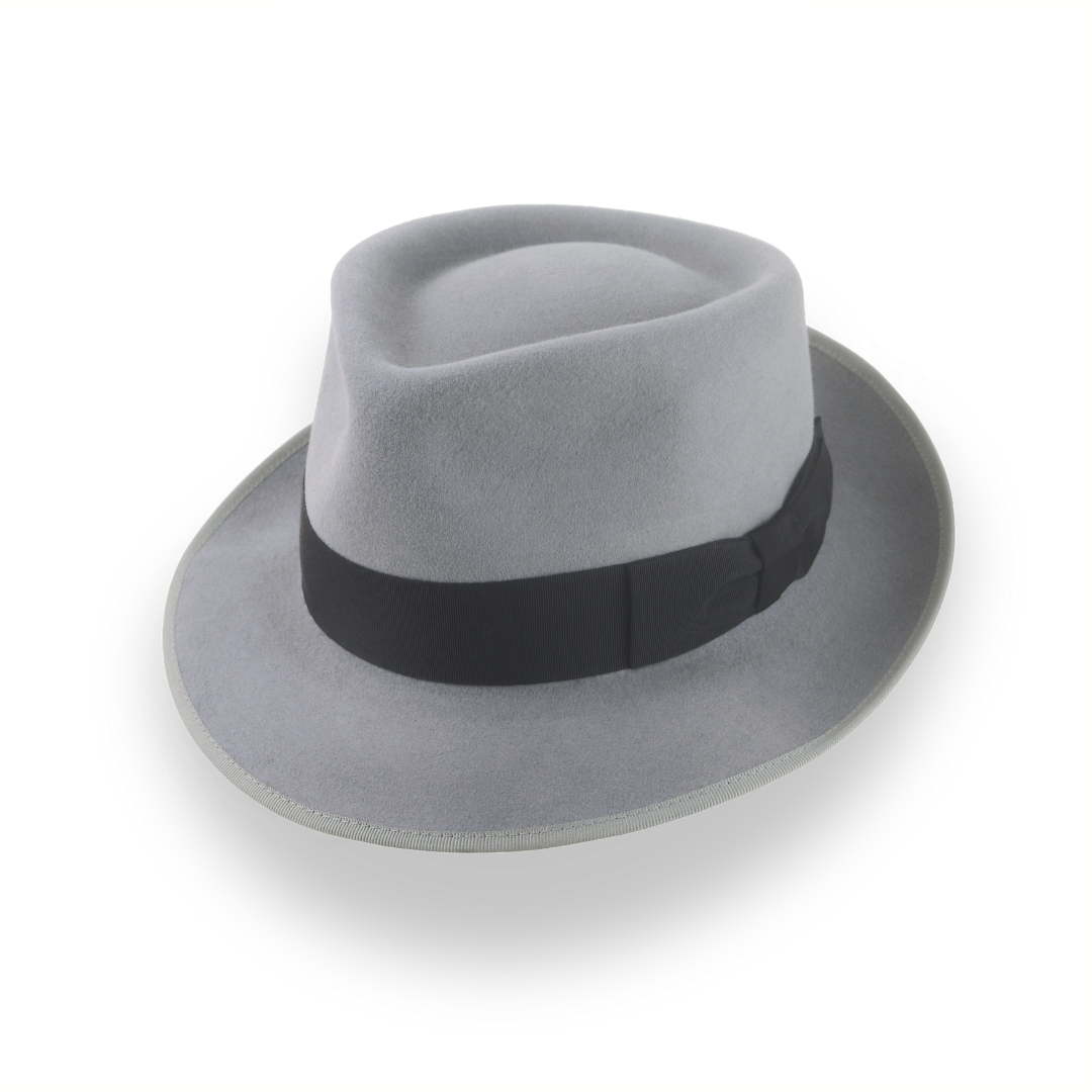 Stylish Bogart Fedora Hat in Grey Fur Felt | The Gin Joint