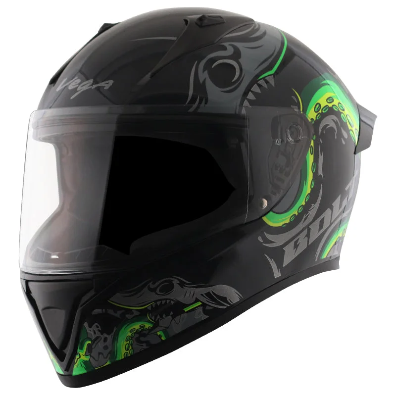 Bolt Octopus Black Neon Green Helmet