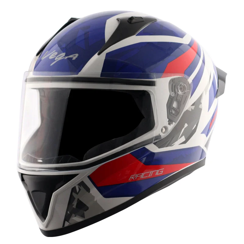 Bolt Rapid White Blue Helmet