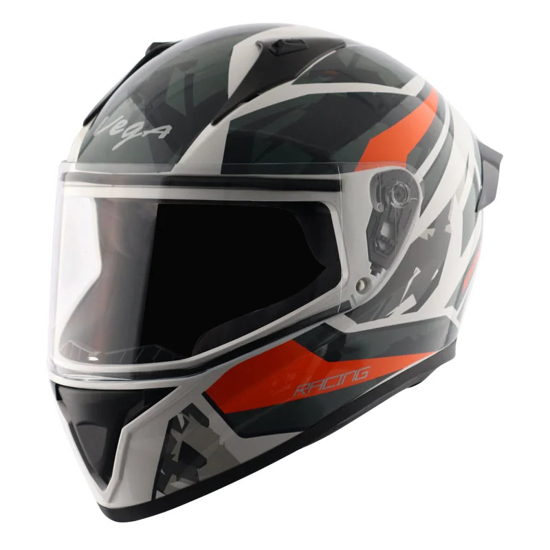 Bolt Rapid White Orange Helmet