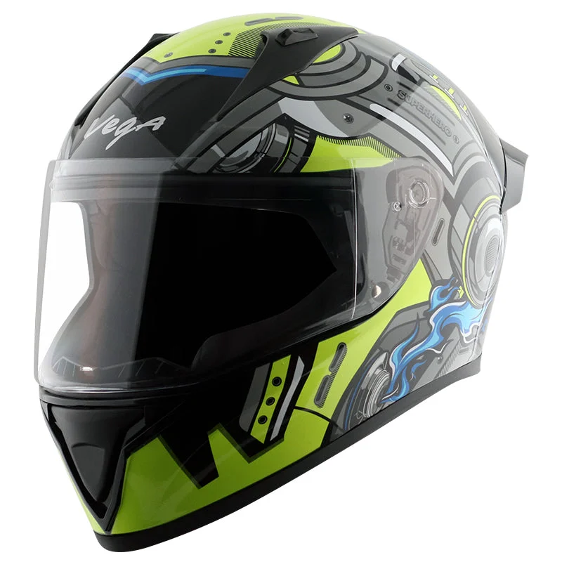 Bolt Superhero Black Neon Yellow Helmet