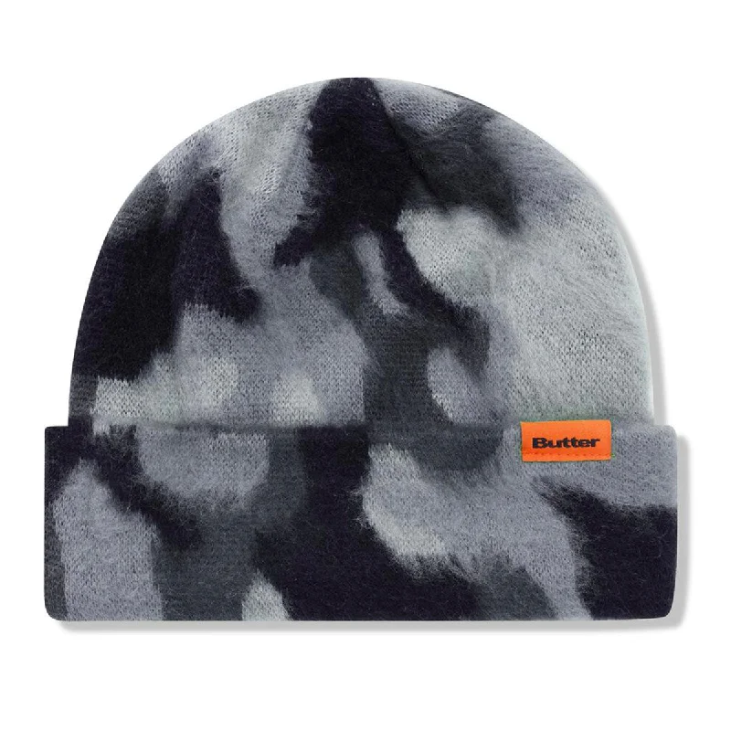 Butter Goods - Mohair Camo Cuff Beanie Charcoal