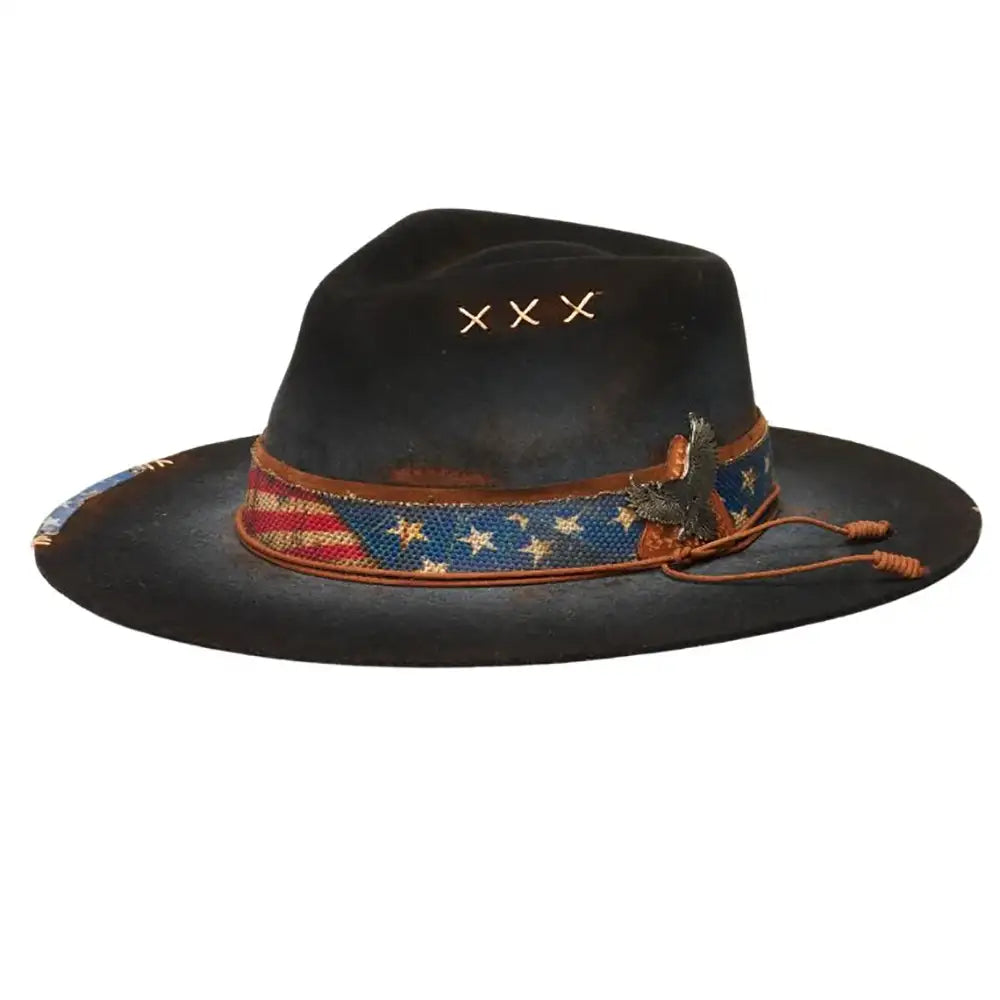 California Hats Ameri - Wool Felt Outback Fedora Hat