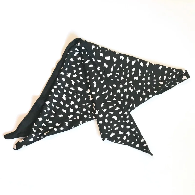 Cancer Alopecia Reversible Headscarf Black Mini Animal