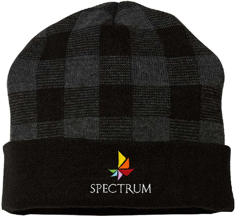 Cap America Plaid Knit with Cuff