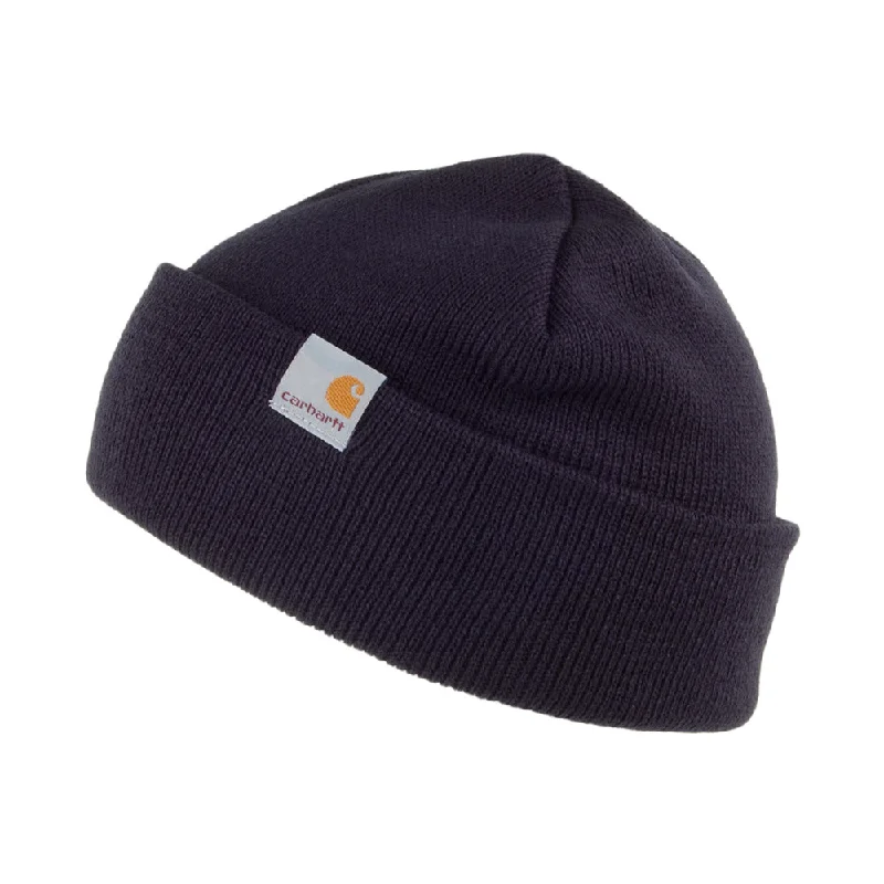 Carhartt WIP Hats Stratus Short Watch Beanie Hat - Dark Navy