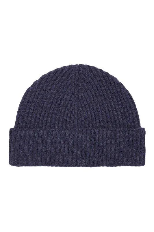 Blue Cashmere Ski Beanie