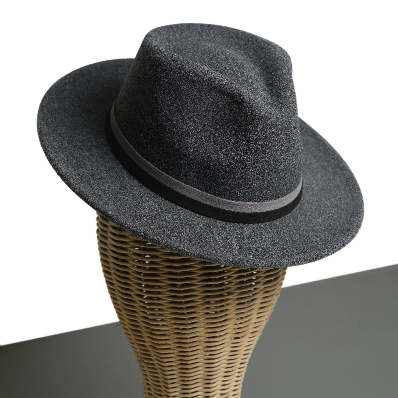 Chokore Vintage Fedora Hat (Dark Gray)