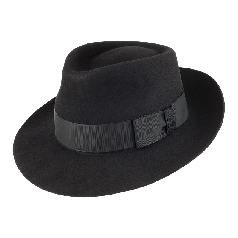 Christys Hats Casablanca Fur Felt Fedora Hat - Black