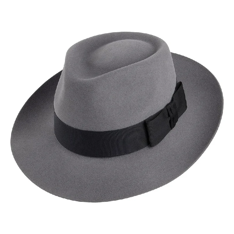 Christys Hats Casablanca Fur Felt Fedora Hat - Light Grey