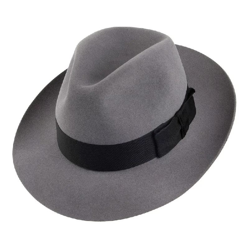 Christys Hats Knightsbridge Fur Felt Fedora - Light Grey