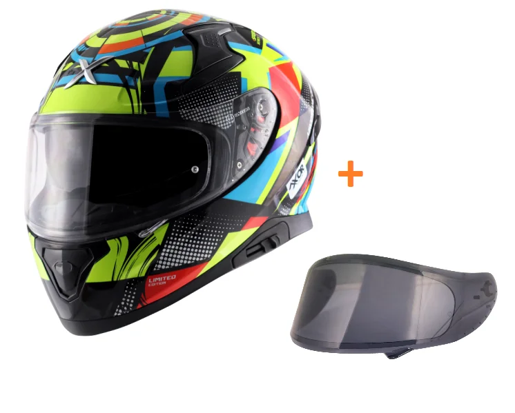 APEX VIVID D/V BLACK NEON YELLOW free smoke visor