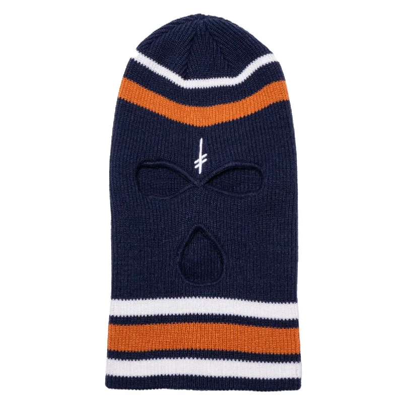 Deathwish - Gang Logo Ski Mask Navy/Orange