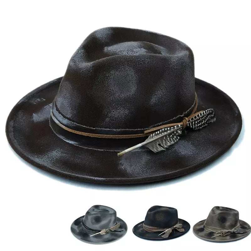 Denver Retro Handmade Burned Fedora Hat