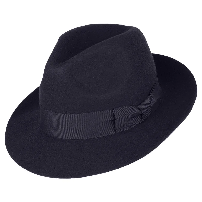 Failsworth Hats Chester Fedora Hat - Navy Blue