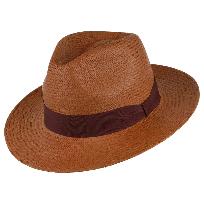 Failsworth Hats Panama Fedora Hat - Tobacco