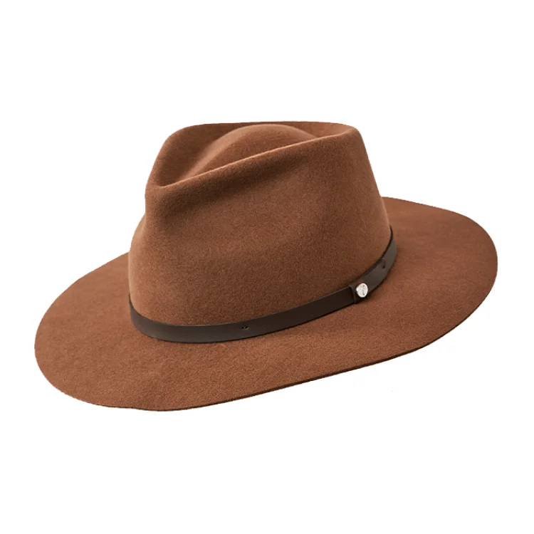 GC Hats Hunter Wide Brim Fedora - Driftwood