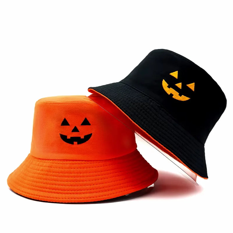 Halloween Pumpkin Reversible Bucket Hat