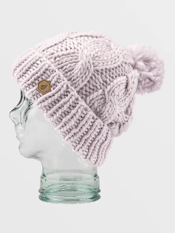 Womens Hand Knit Beanie - Calcite