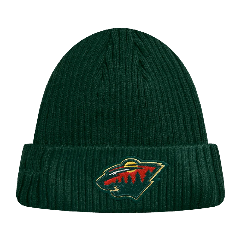 NHL MINNESOTA WILD CLASSIC CORE UNISEX KNIT BEANIE (FOREST GREEN)