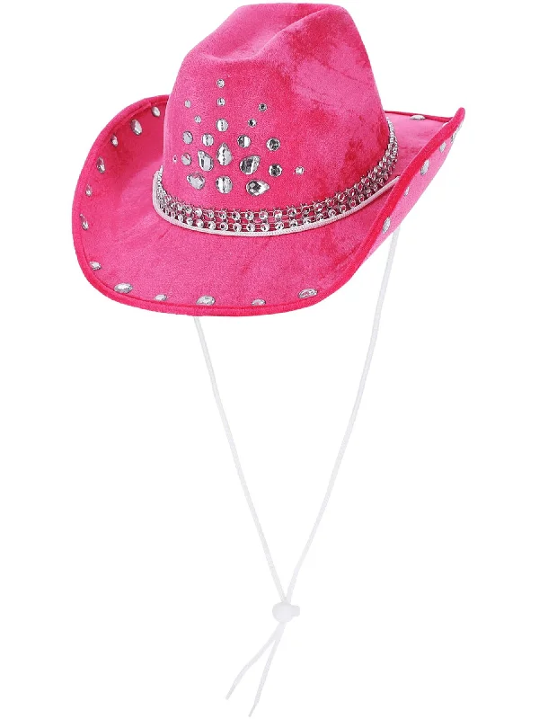 Hot Pink Rhinestone Cowboy Hat