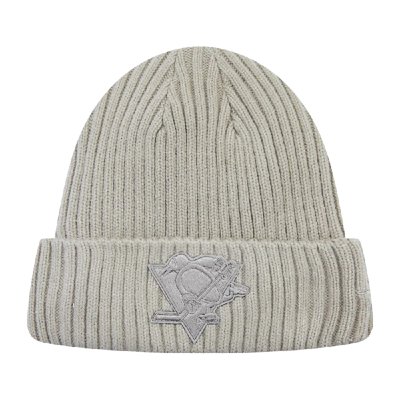 NHL PITTSBURGH PENGUINS NEUTRAL BEANIE (TAUPE)