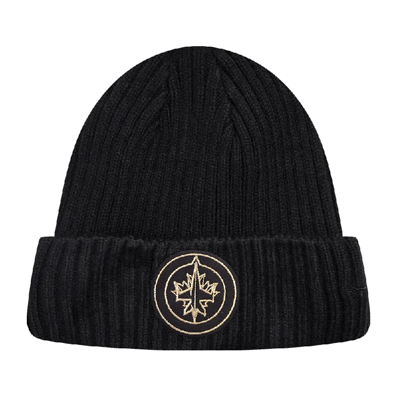 NHL WINNIPEG JETS BLACK & GOLD BEANIE (BLACK)