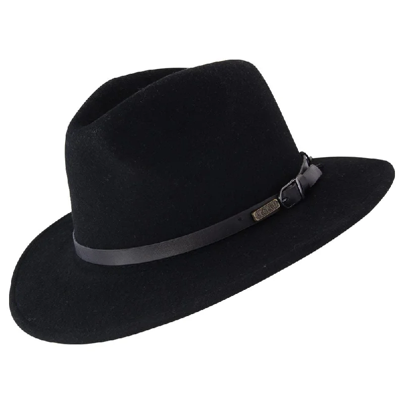 Jacaru Hats Wool Traveller - Black