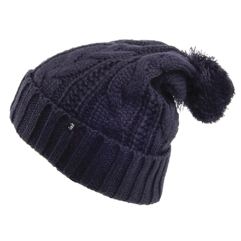 Jaxon & James Cable Knit Bobble Hat - Navy Wholesale Pack